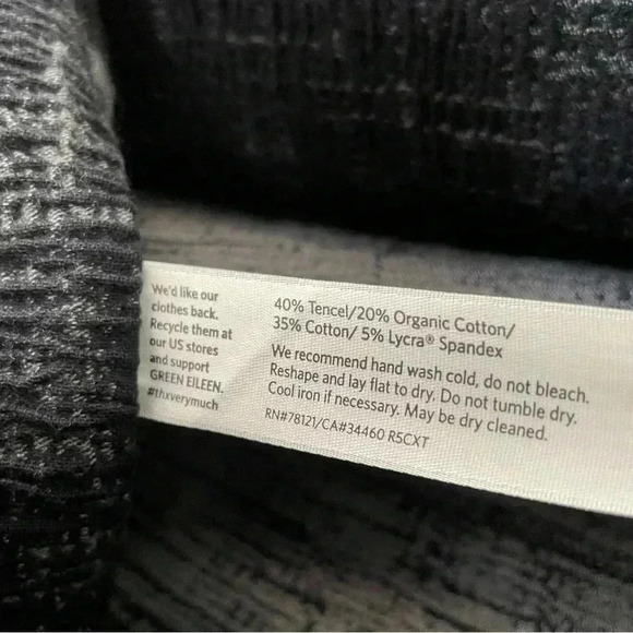 Eileen Fisher Textured Cardigan Jacket Topper Coat Small Black Gray Open Front - Picture 10 of 10